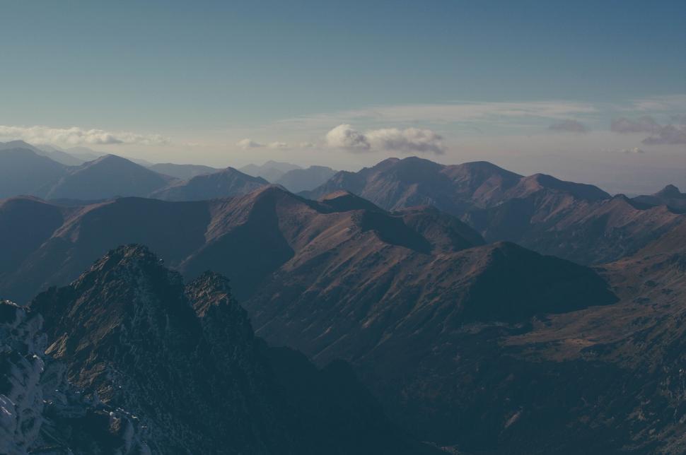 Free Image of Breathtaking mountain range during dusk hours 
