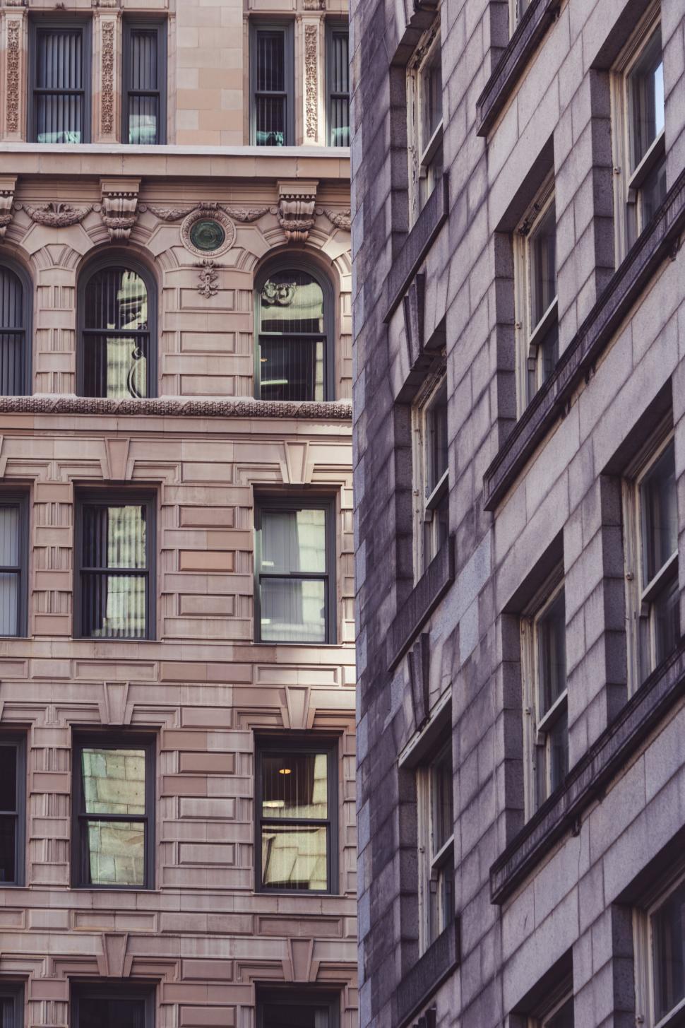 Free Image of Detailed view of old and new buildings 