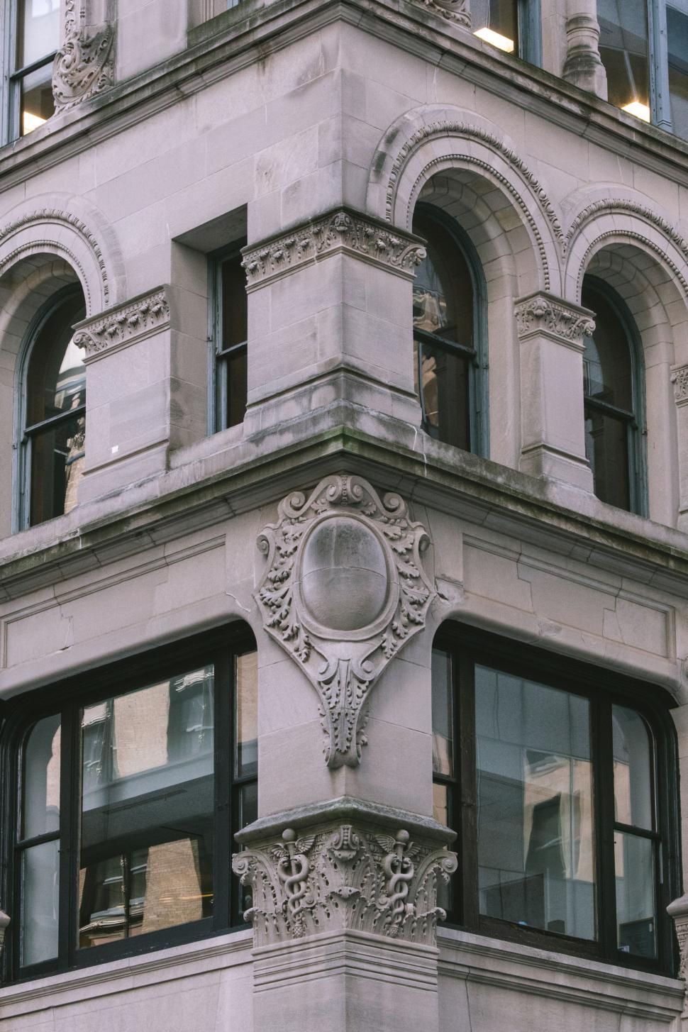 Free Image of Elegant historical building with stone carvings 