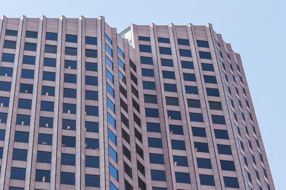 Free Image of Modern skyscraper with blue glass facade 