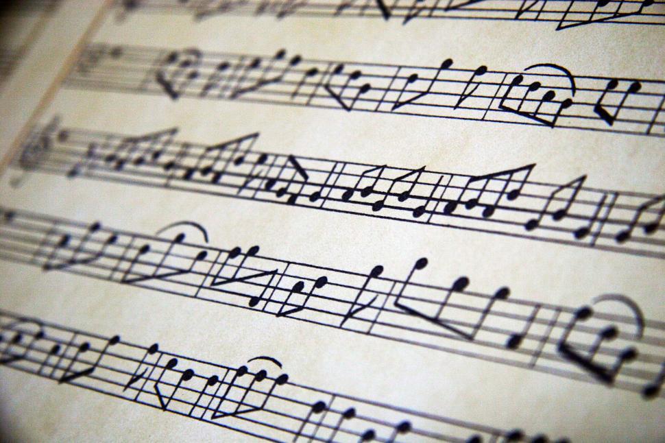 music paper with notes