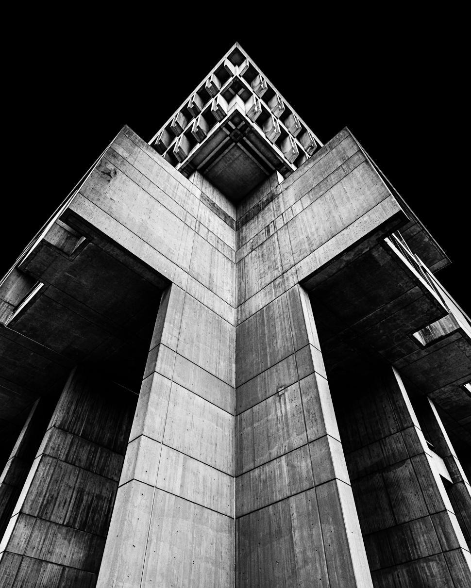 Free Image of Abstract view of brutalist architecture 