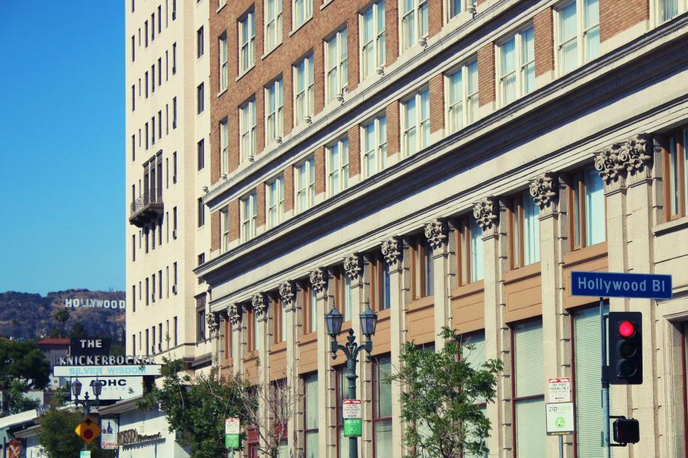 Free Image of Hollywood Boulevard street view 
