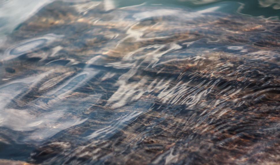 Free Image of Rippling water texture close-up 