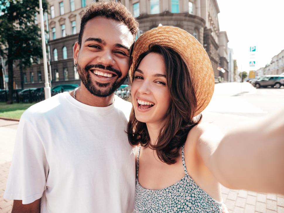 Free Stock Photo of A man and woman taking a selfie | Download Free Images  and Free Illustrations