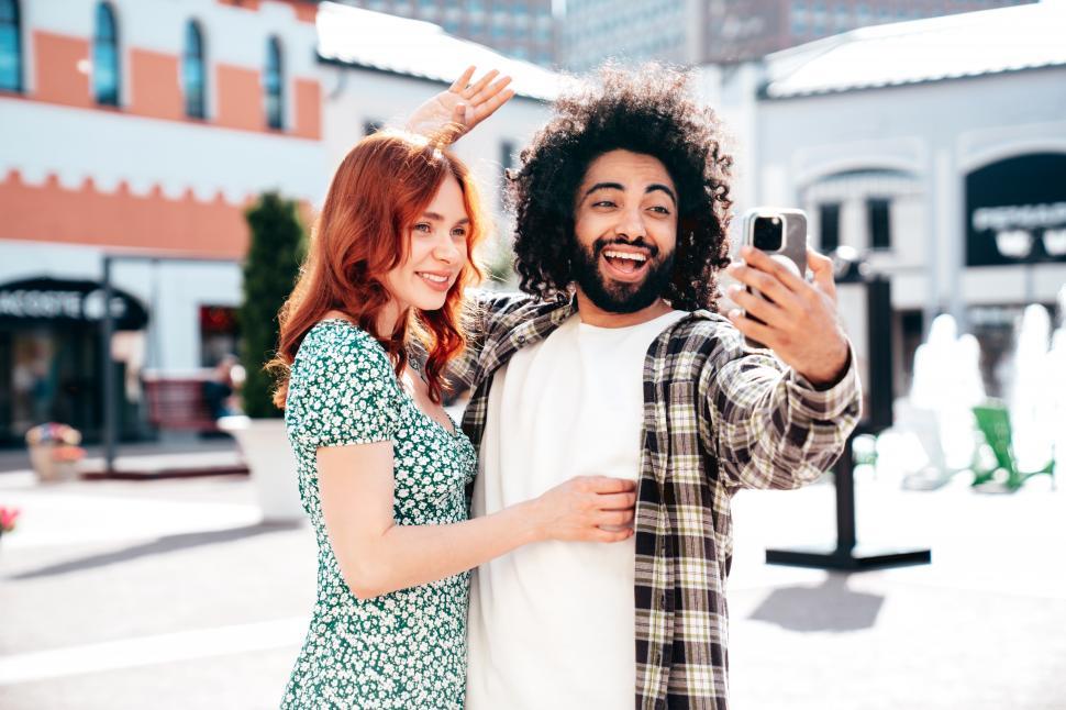 Free Image of A man and woman taking a selfie 