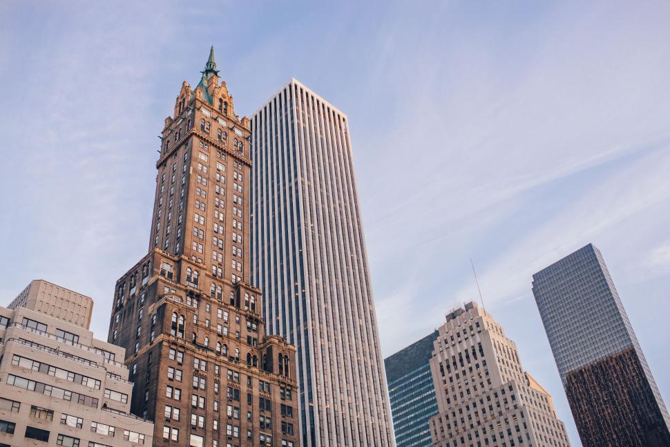 Free Image of Cityscape with historic skyscraper 