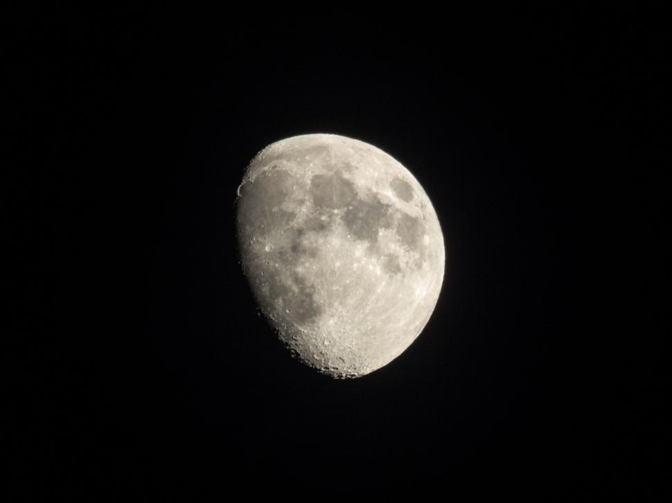 Free Image of Detailed close-up of the moon s surface 