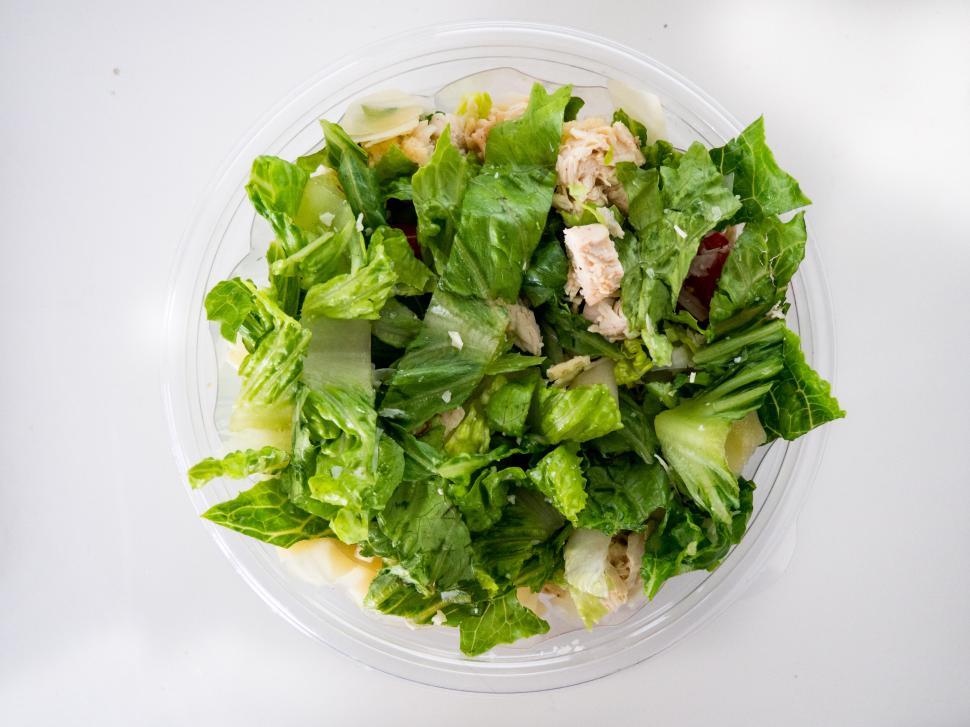 Free Image of Fresh green salad in a plastic bowl 