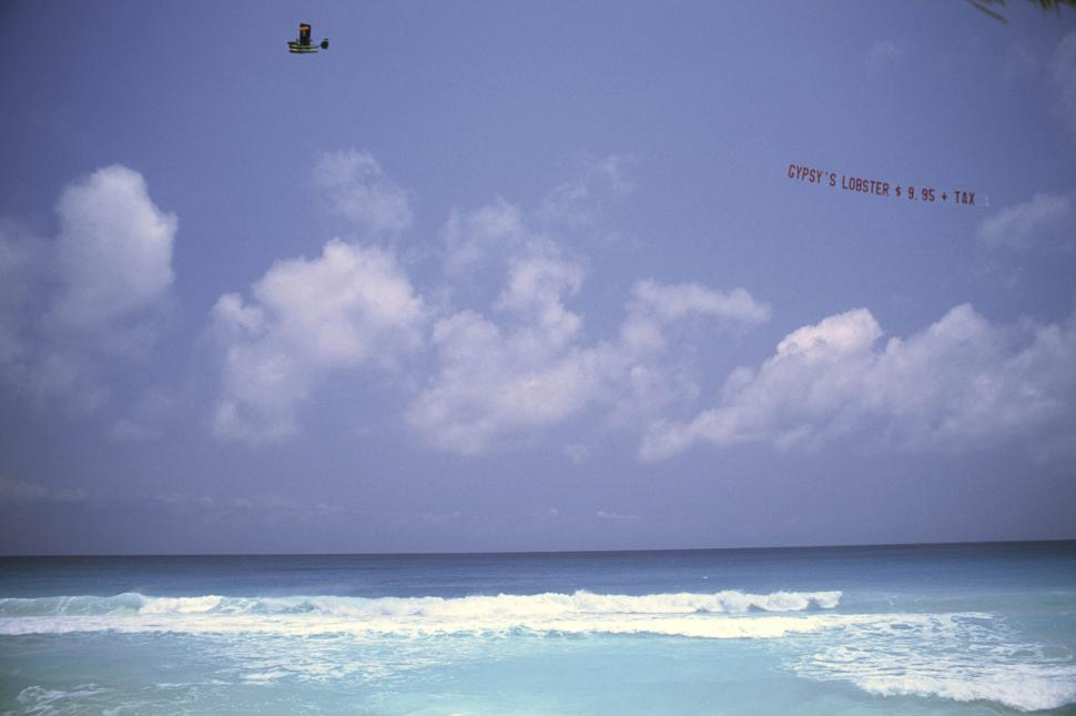 Free Image of Airplane advertising 