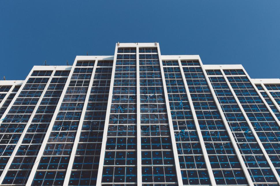 Free Stock Photo of Modern high-rise building with windows reflecting ...