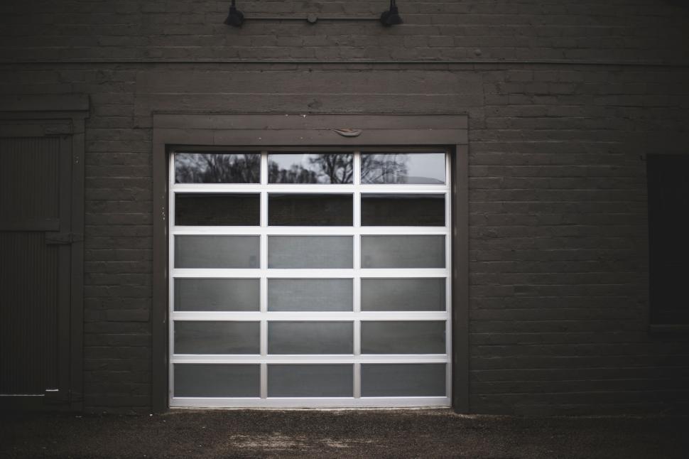 Minimalist garage doors natural light photography