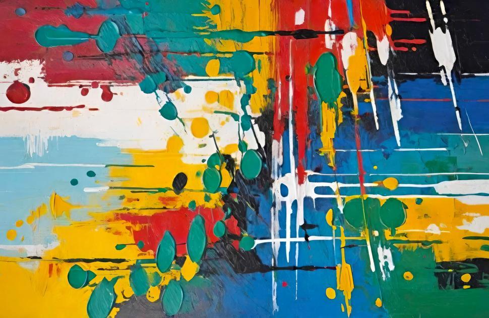 Free Image of Paint drip art background  