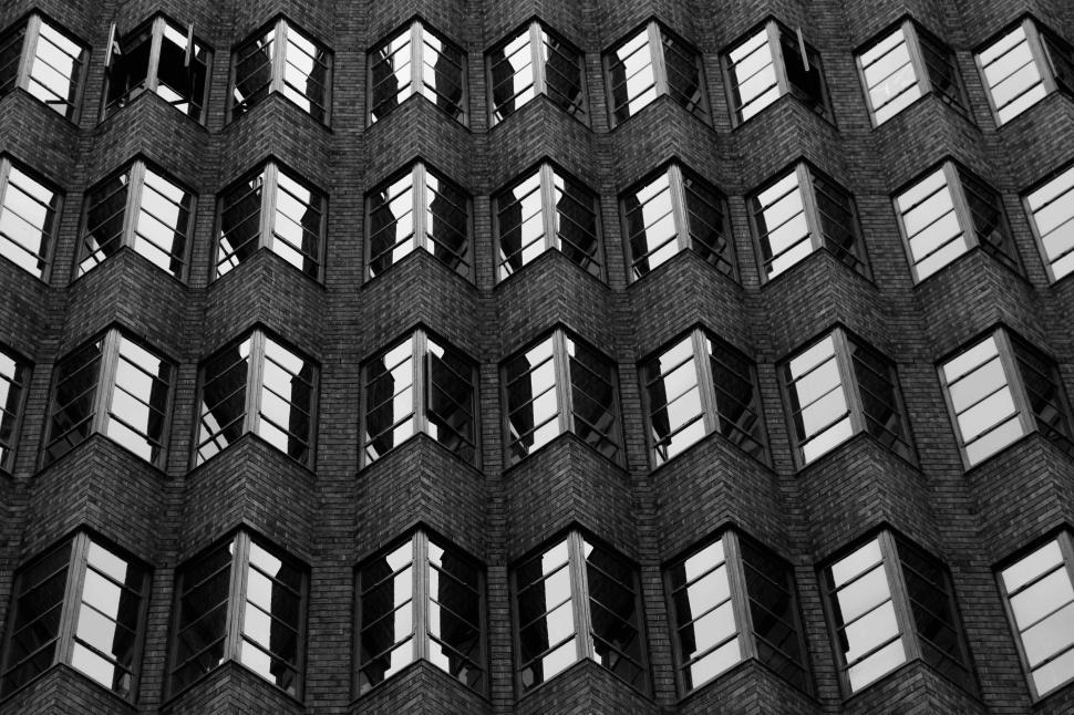 Free Stock Photo of Architectural building facade with repetitive ...