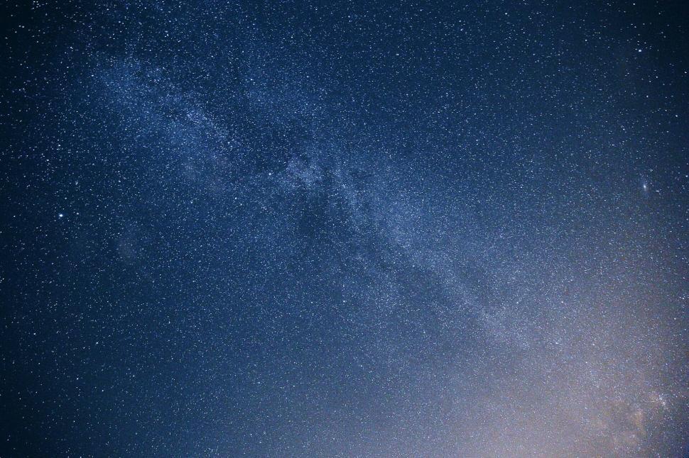 Free Image of Star-filled night sky with Milky Way galaxy illuminating the scene 