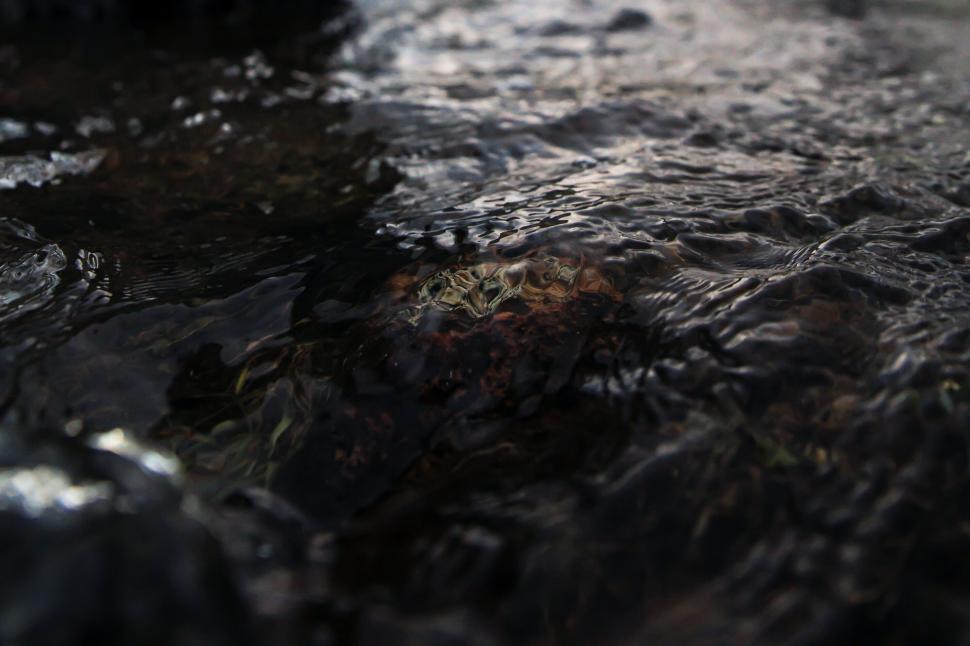 Free Image of Close-up of flowing water forming gentle ripples. 