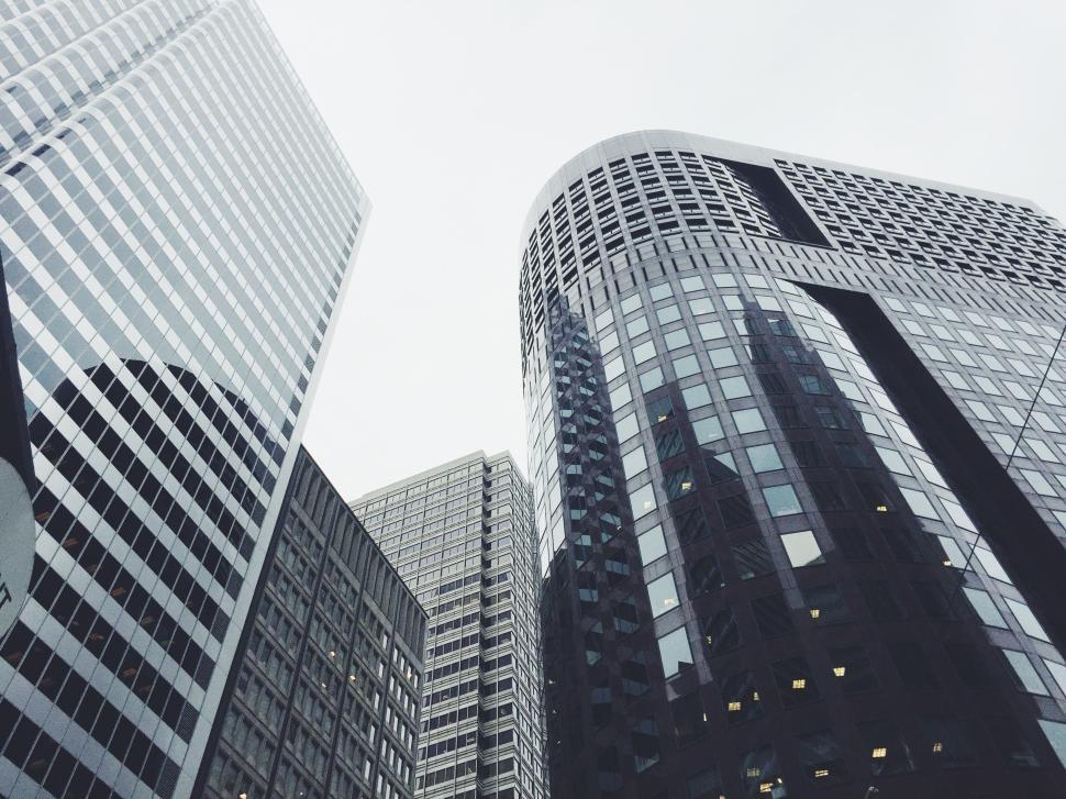 Free Image of High-rise buildings and modern towers in a city center 