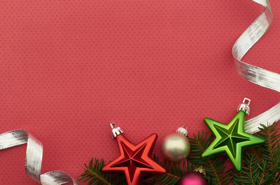 Free Image of Christmas themed image with ornaments and festive decorations 