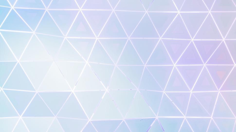 Free Image of Geometric patterned wall with pastel blue and neon lights 