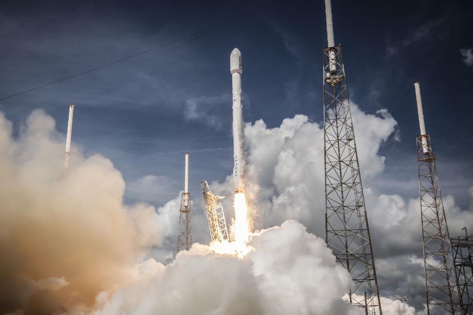 Free Image of Rocket launch amid clouds, showcasing space exploration. 