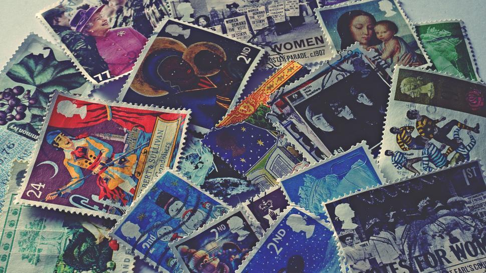 Free Image of A vibrant assortment of various postage stamps 