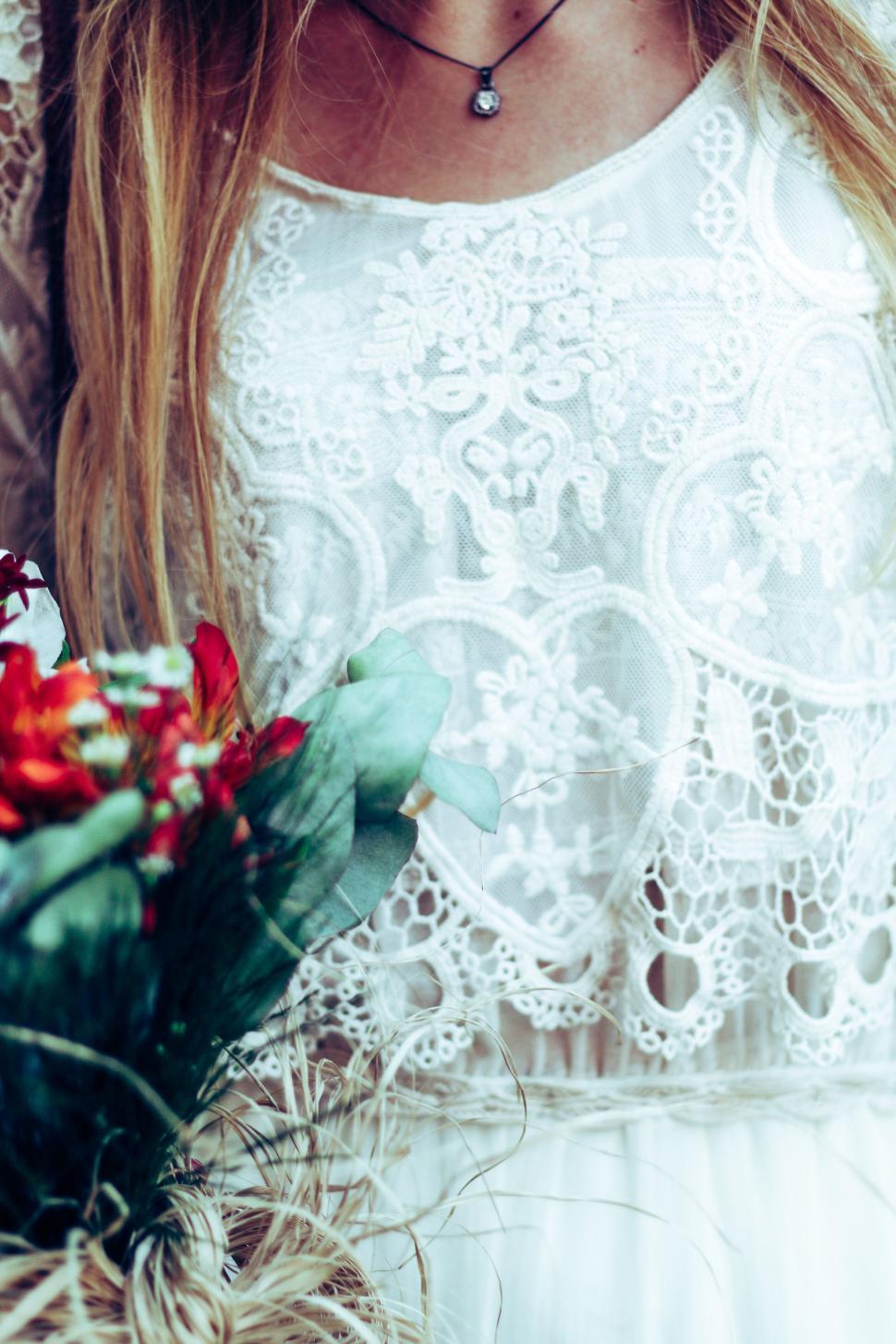Romantic Flower Lace Up Dress