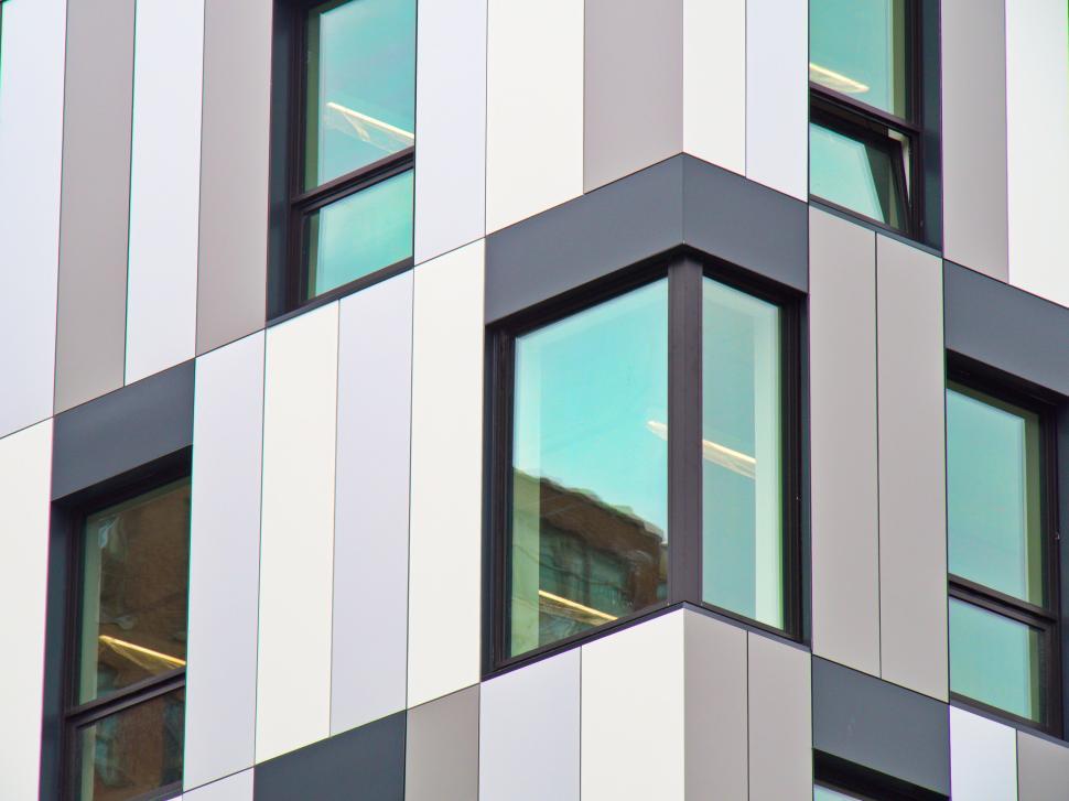 Free Stock Photo of Modern building facade with reflective windows ...