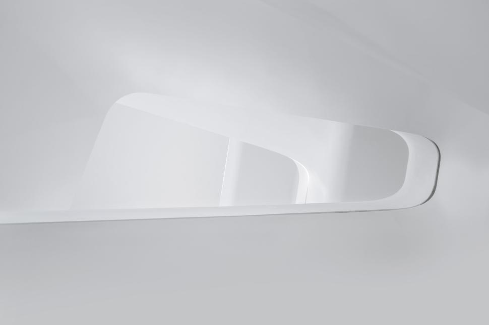 Free Image of Minimalistic architectural abstract white curved surfaces. 