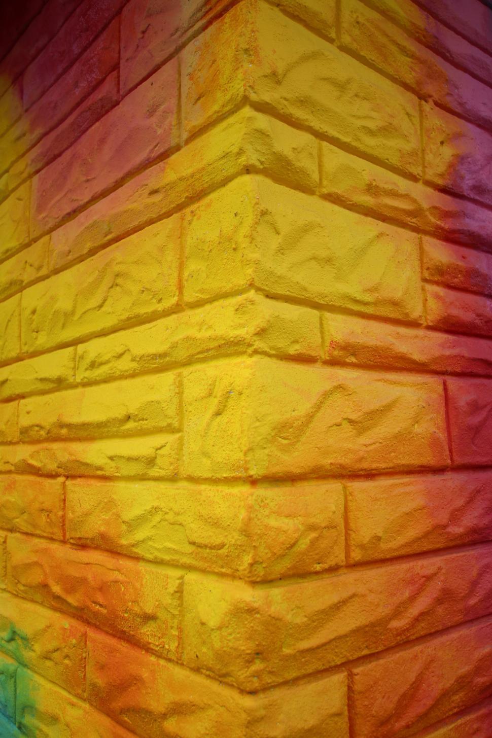 Free Image of Colorful graffiti corner, featuring vibrant artistic hues. 