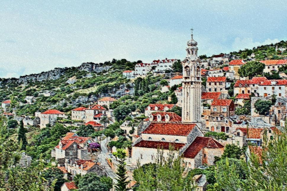 Free Image of Dalmatian town, Lozisca 