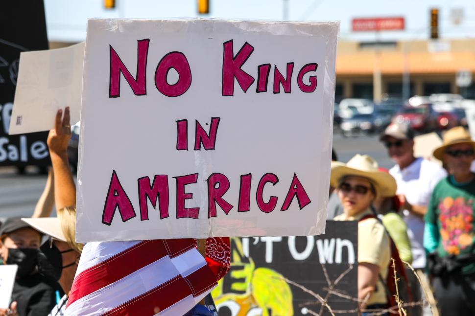 Free Image of Hands off protest against Donald Trump expressing dissent in the United States 