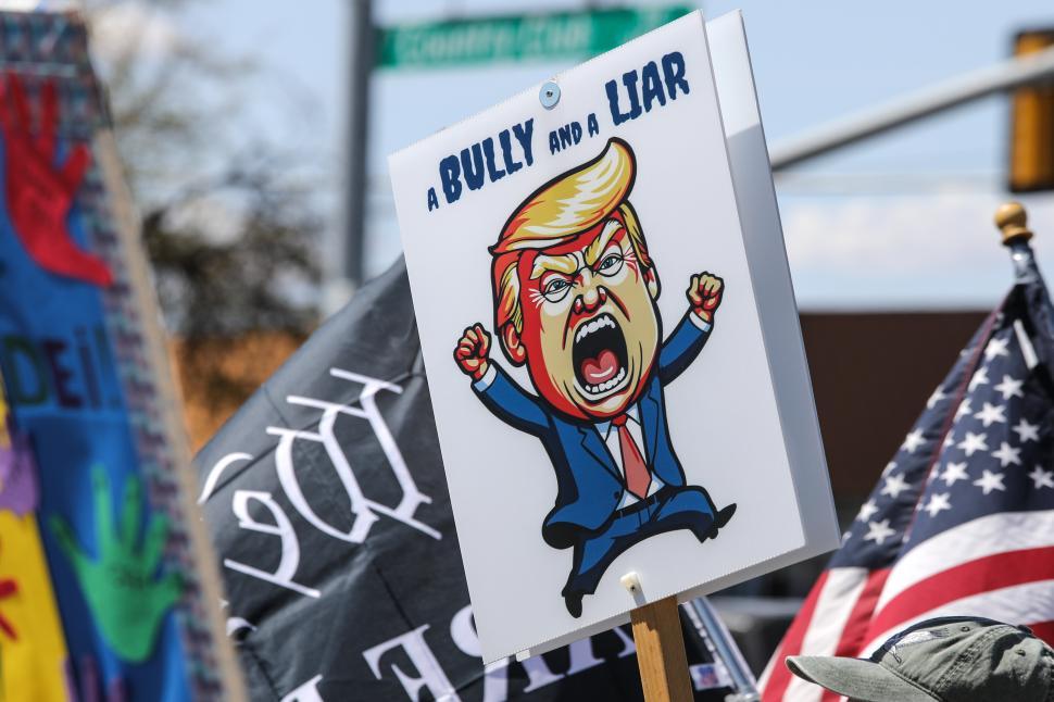 Free Image of Hands off protest against Donald Trump in the United States demands accountability and justice 