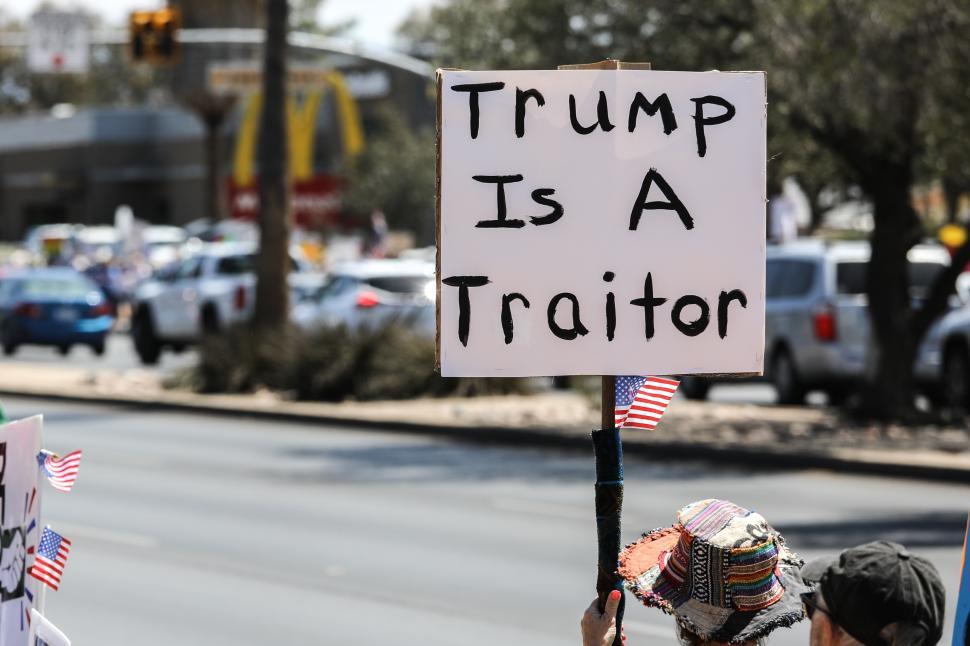 Free Image of Political protest against Donald Trump expressing disdain and demands for accountability in the United States 