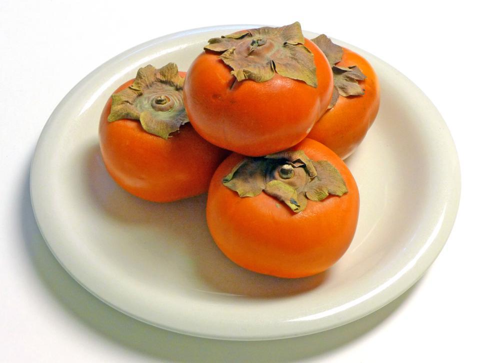 Free Image of Ripe Fuyu Persimmons 