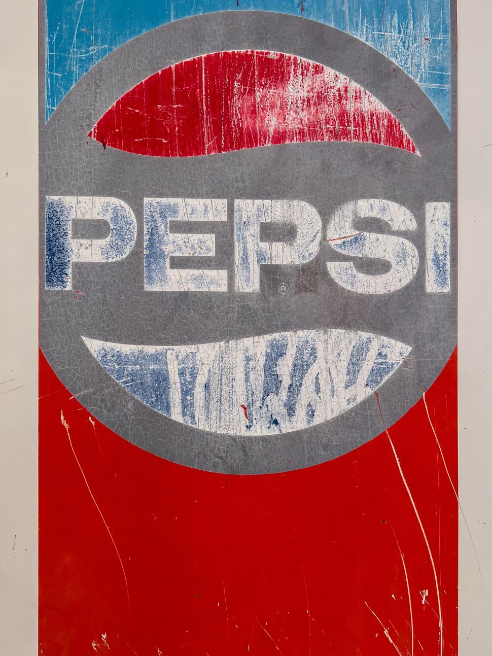 Free Stock Photo of Vintage Pepsi billboard showcasing faded