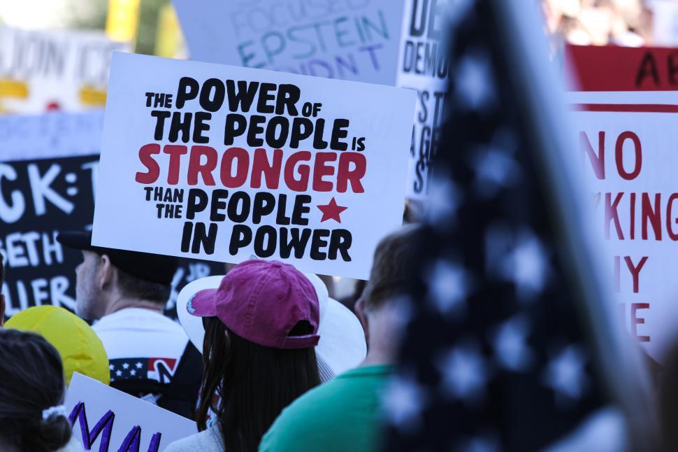 Free Image of No kings protest rally showing the power of the people in activism 