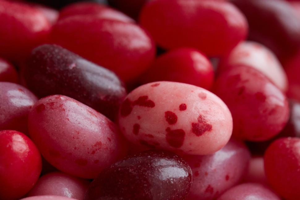 Free Image of Colorful jelly beans in a variety of flavors and shapes 