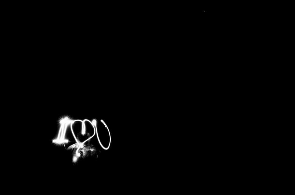 Free Image of Light art displays the words I love you in creative style 