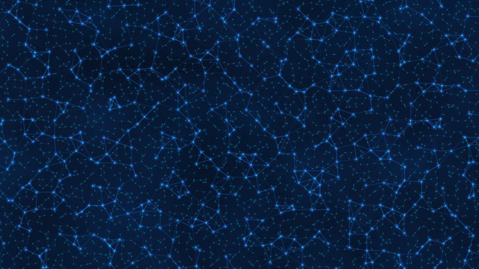 Free Image of Glowing net of networked nodes 