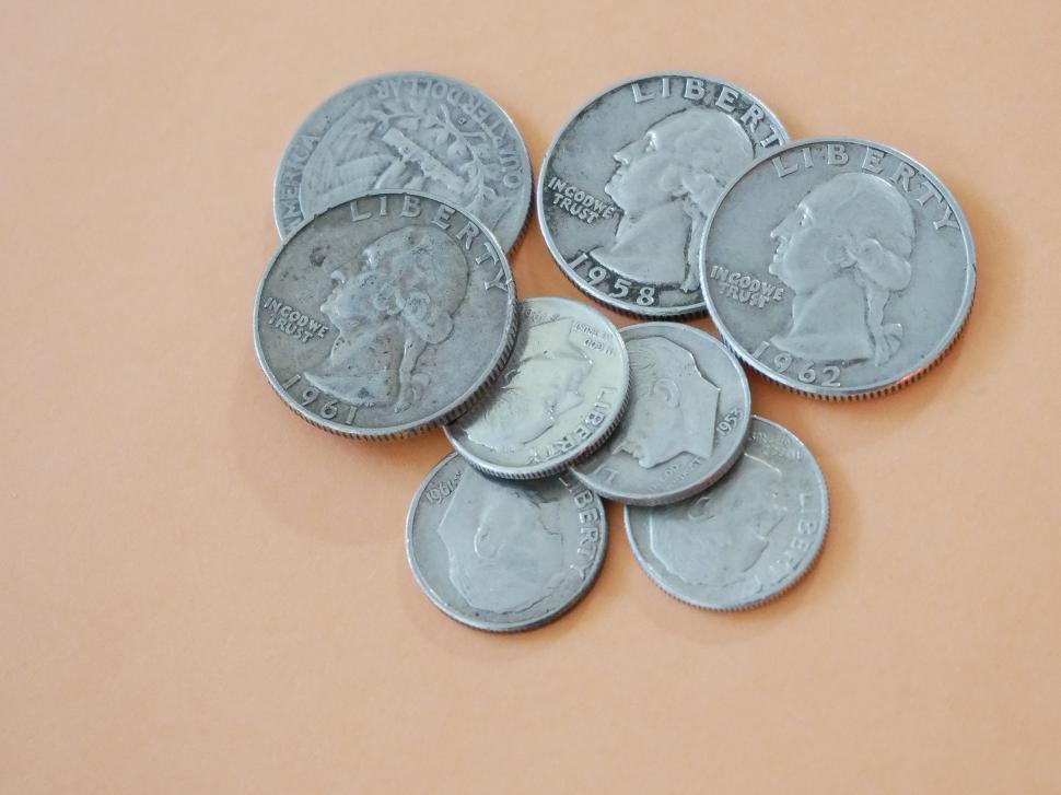 Free Image of 90 Percent Silver Coins 
