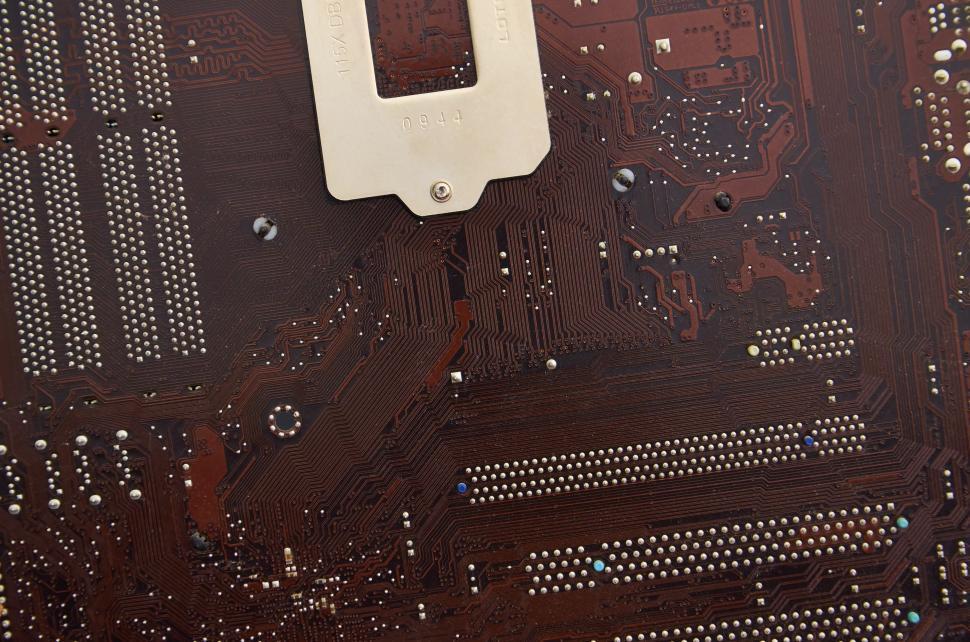 Free Image of Close-up view of a circuit board showing intricate details 