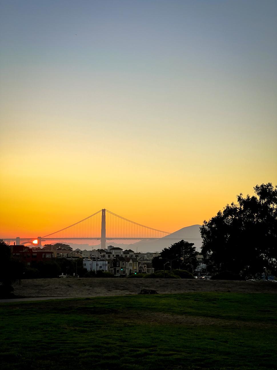 Free Image of Sunset over the Golden Gate Bridge 