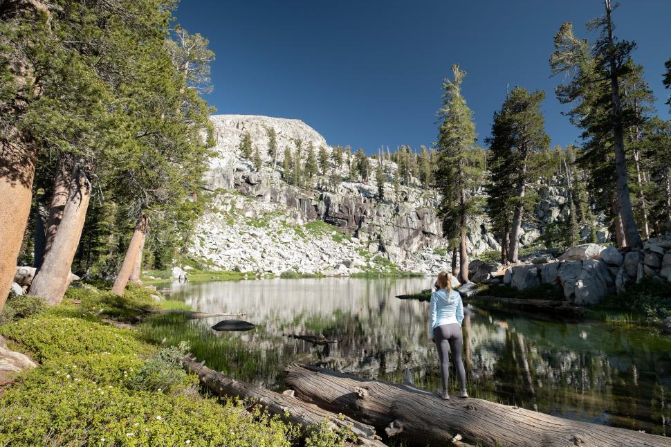 Free Image of Peaceful reflection at a mountain lake during daylight hours 