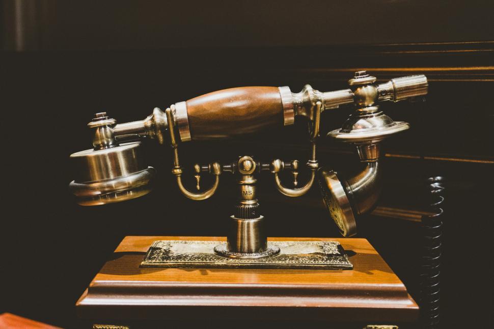 Free Image of A vintage rotary phone.  