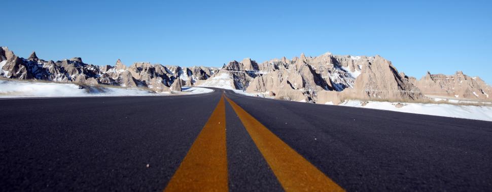 Free Image of The Badlands in Winter 