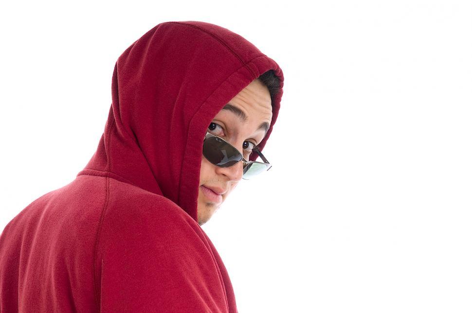 Free Image of Man and Red Hood  