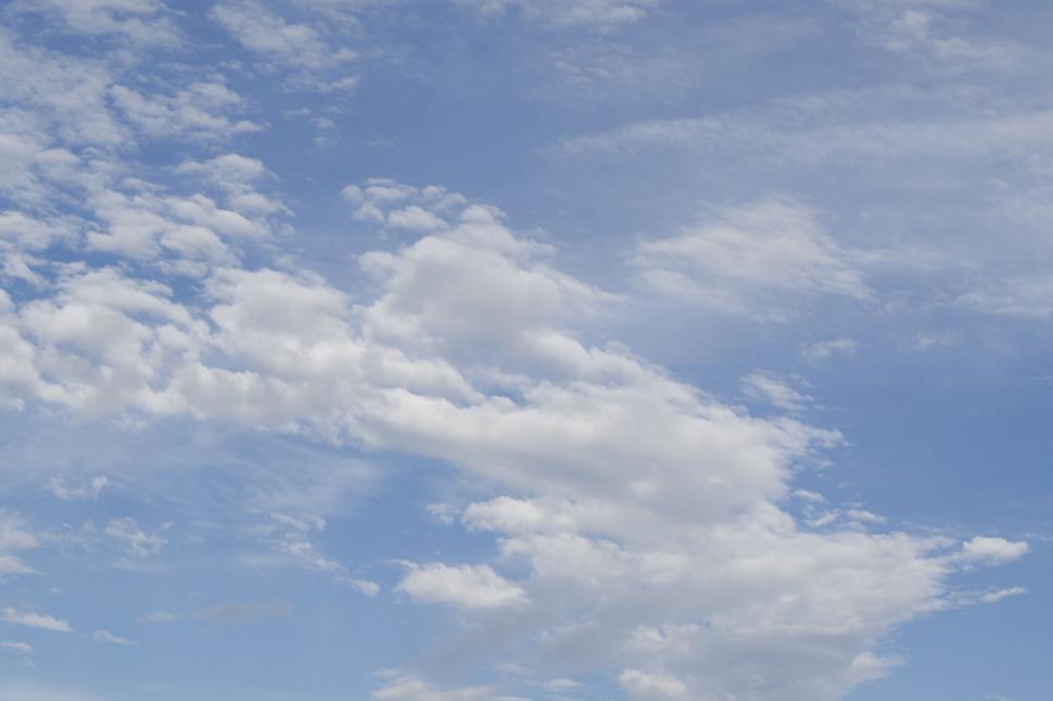 Free Image of White Clouds against Blue Sky 