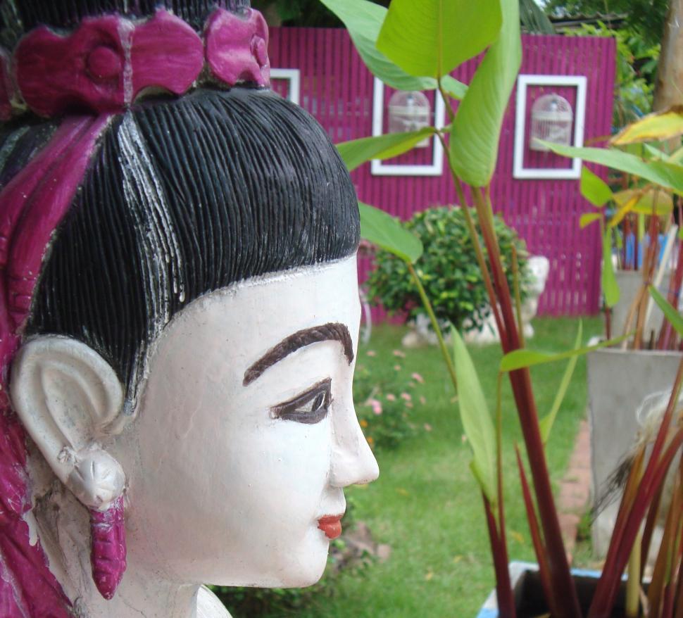 Free Stock Photo of Oriental Woman Garden Statue Download Free Images and Free Illustrations