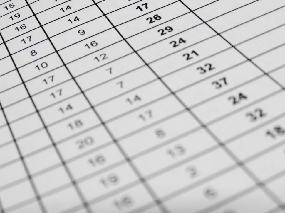 Free Image of Excel Data 