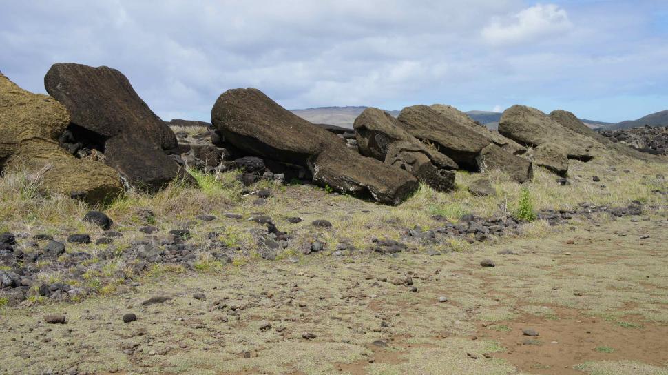 Free Image of Knocked Over States on Easter Island 